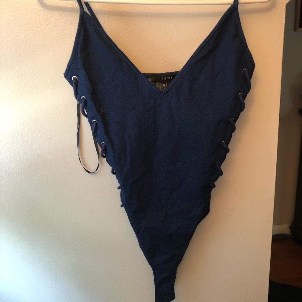 Navy blue bodysuit